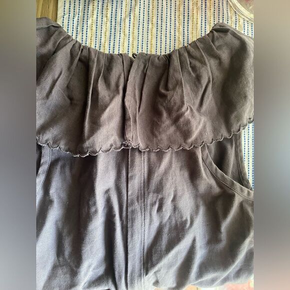 Maria Stanley Anthropologie Cascada Cropped Jumpsuit XS Grey - Picture 7 of 11